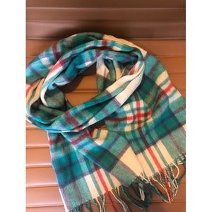 Plaid Pink and Green Scarf